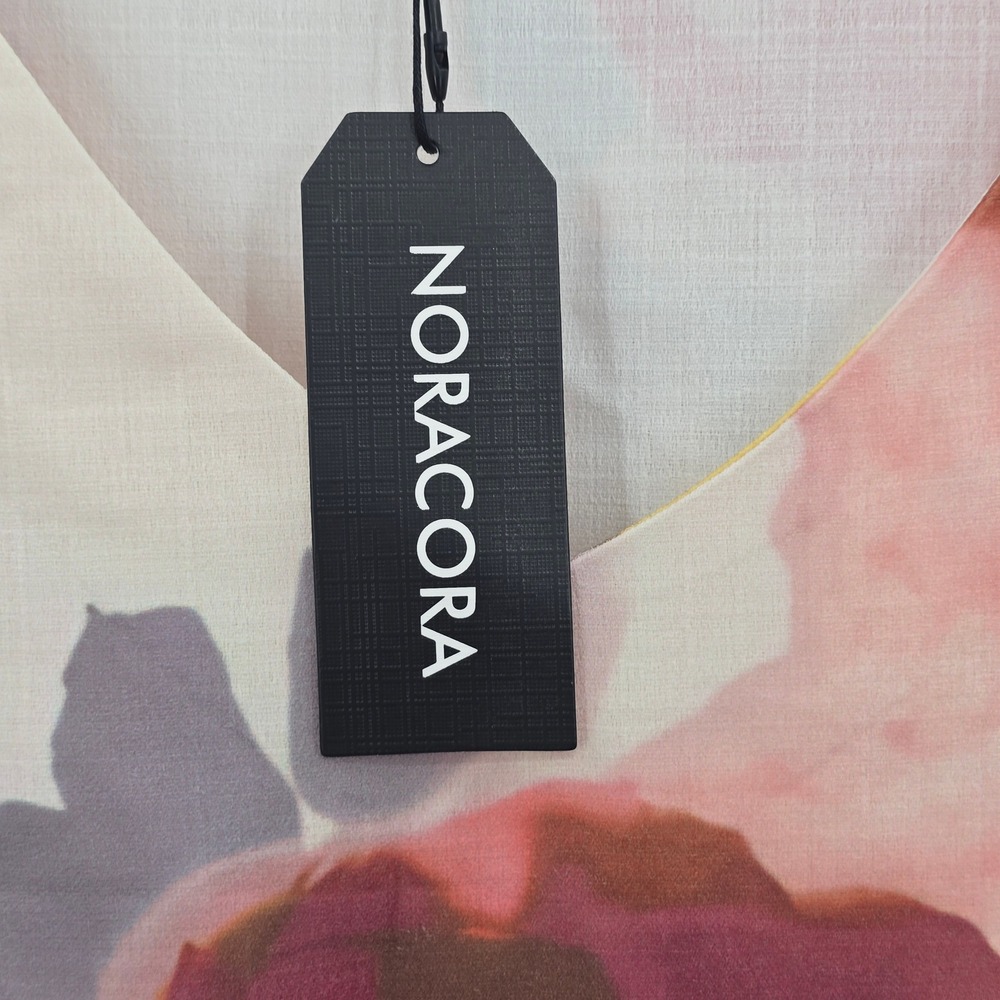 NEW Noracora Tunic/Dress Women M Floral V-Neck Tiered Ruffle Bell Sleeve - Picture 6 of 9